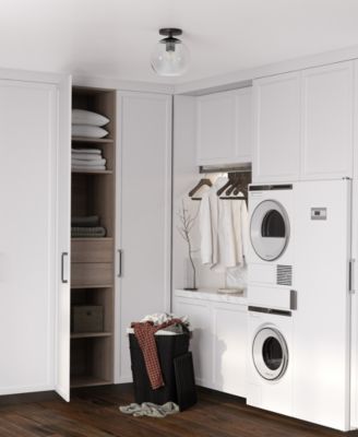 Bartlett 9" Glass Shade Wide Semi Flush Mount