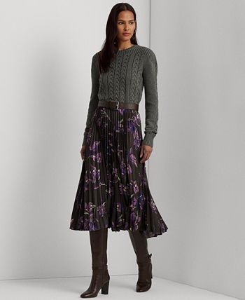 Womens floral pleated top skirt