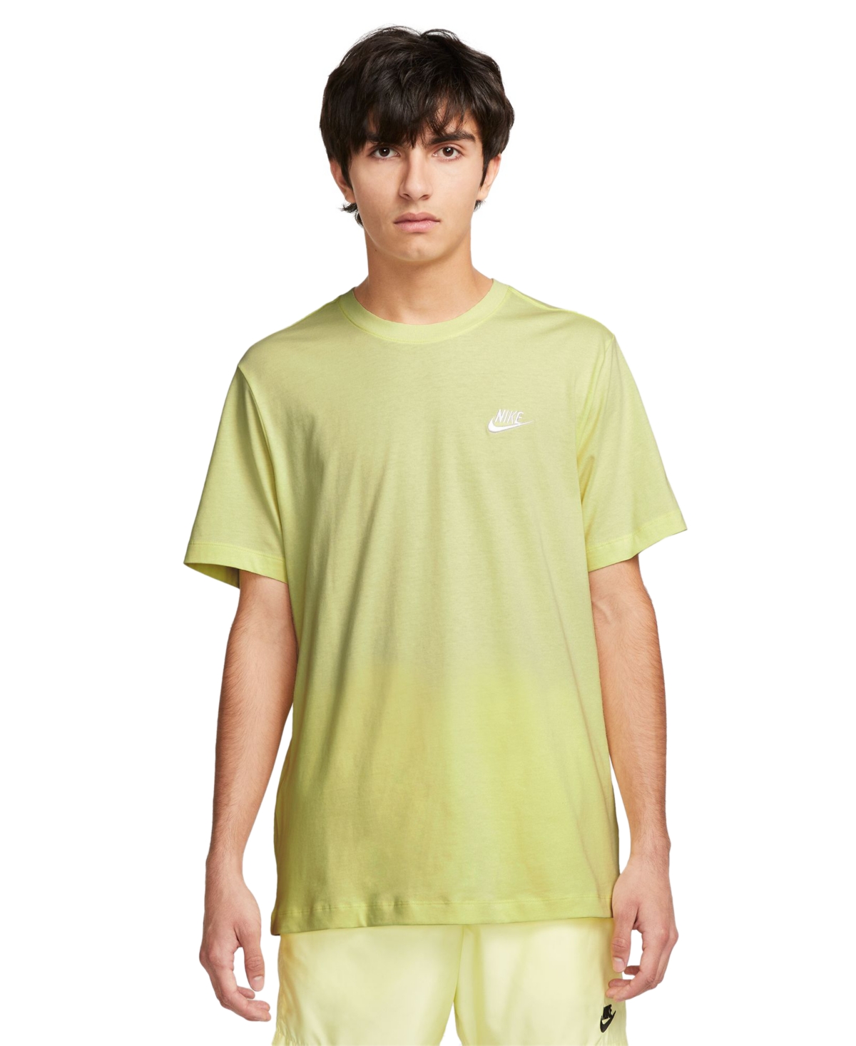 Shop Nike Men's Sportswear Club T-shirt In Luminous Green