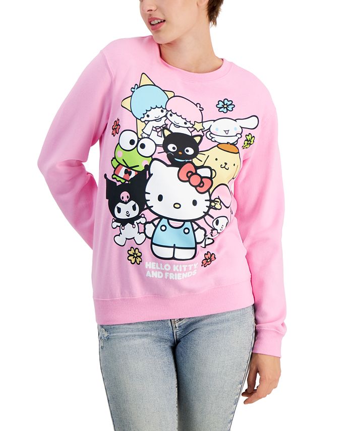 Love Tribe Juniors' Hello Kitty & Friends Graphic Sweatshirt - Macy's