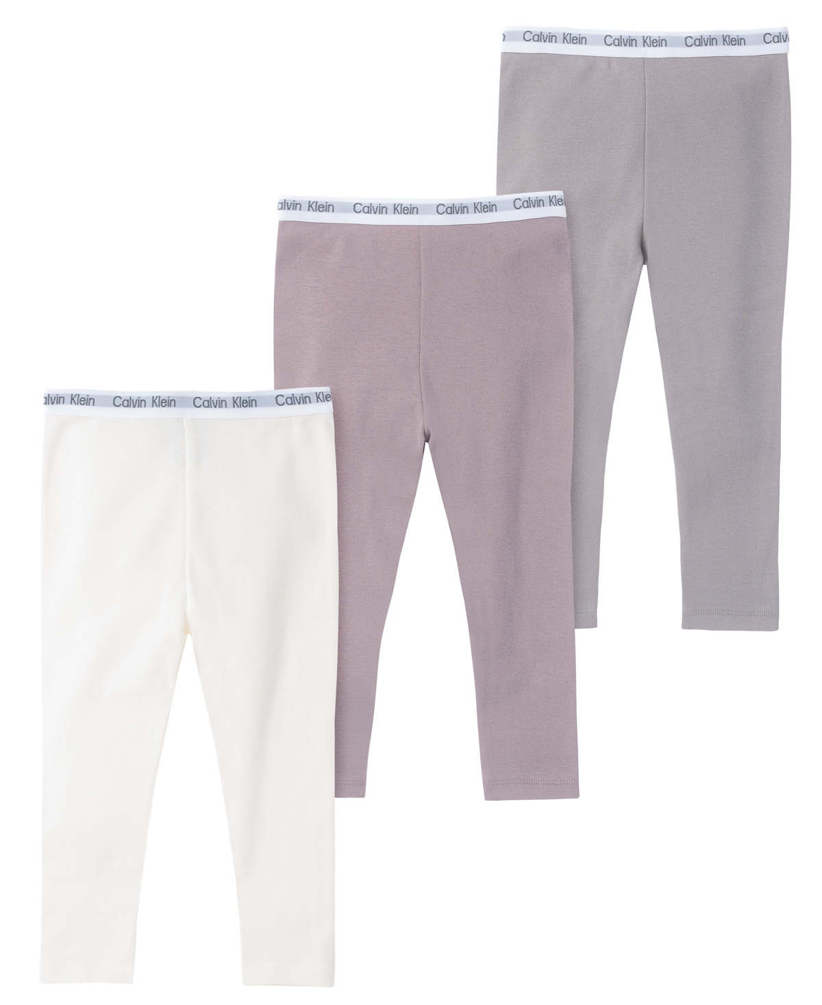Calvin Klein Baby Boys Or Girls Organic Cotton Layette Pants, Pack Of 3 In Purple