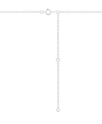 Diamond Interlocking Oval Pendant Necklace (1/4 ct. t.w.) in Sterling Silver & 14k Gold-Plate, 16" + 4" extender