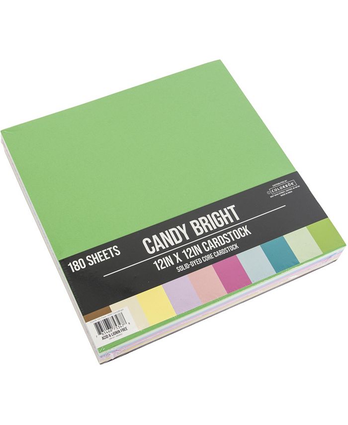 Colorbok Cardstock Pad 12"X12" 180/PkgCandy Bright Macy's