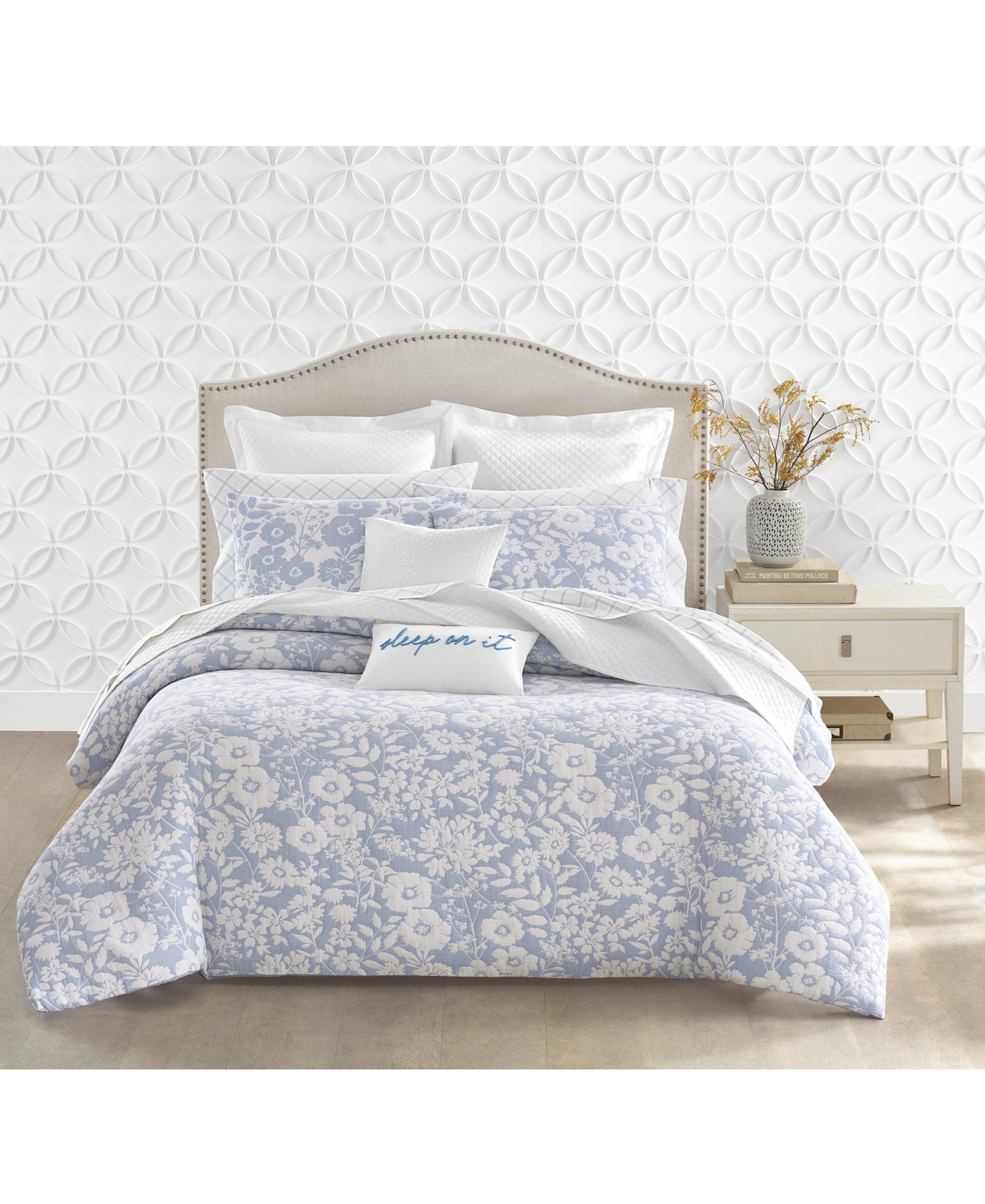 Charter Club Silhouette Floral 3-Pc. Comforter Set, Full/Queen, Exclusively at Macy's