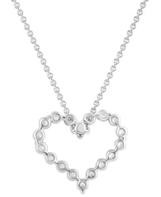 Diamond Heart 18" Pendant Necklace (1-1/2 ct. t.w.) in 14k White Gold