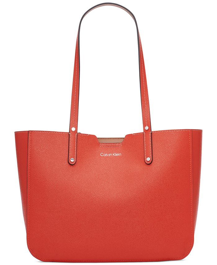 Calvin Klein Light Pink Shoulder Bag Purse With Gold Accents