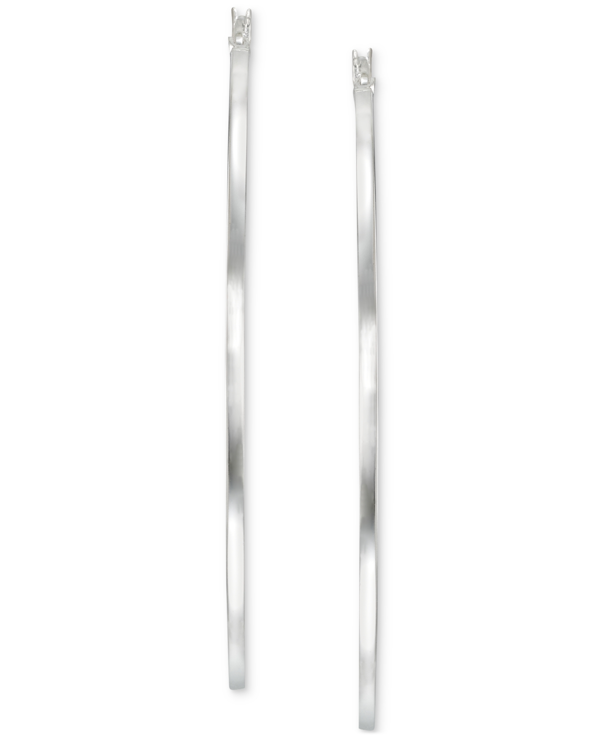 Square Tube Hoop Earrings in 14k Gold Vermeil, (Also in Sterling - Silver