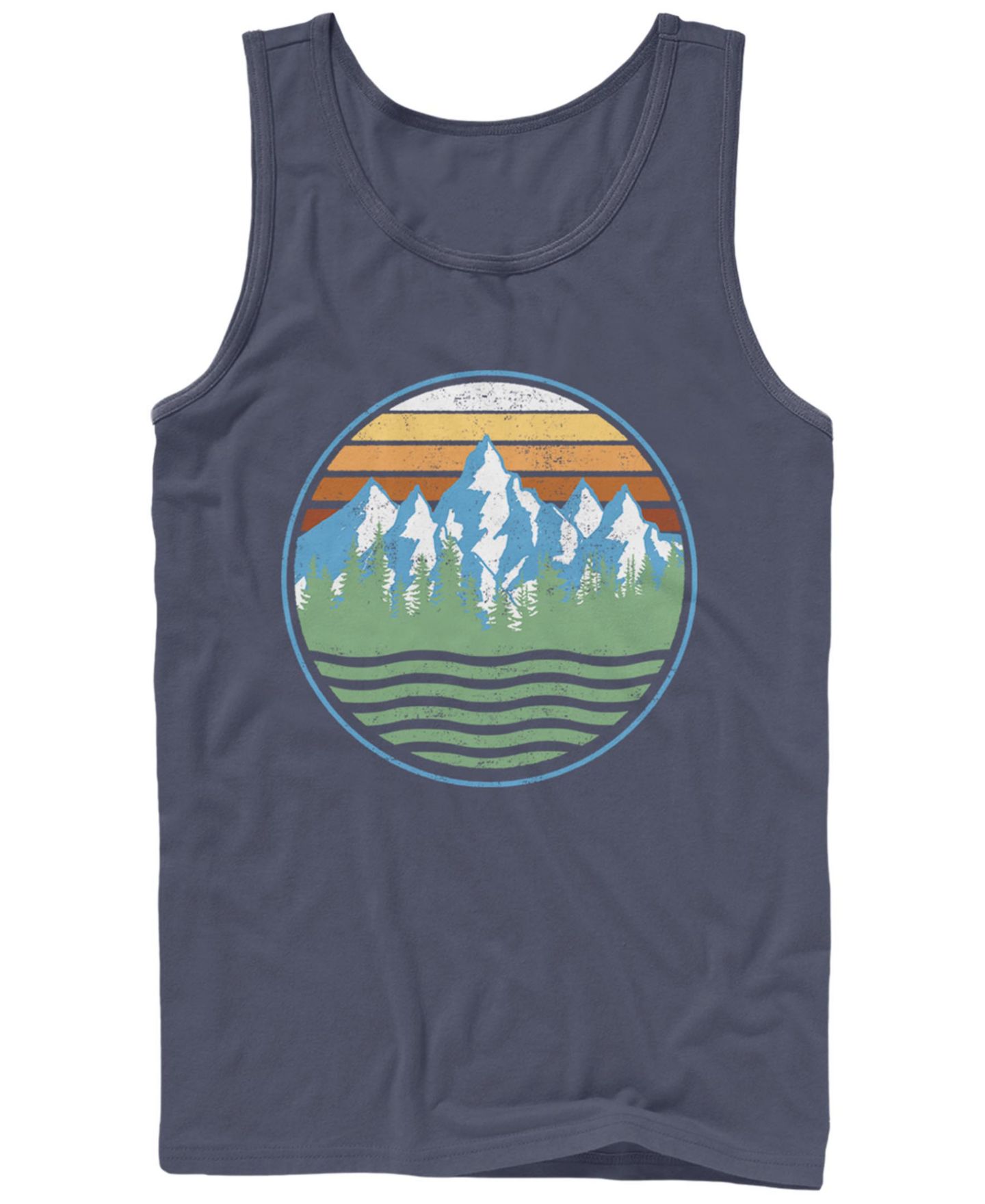 Мужской топ Fifth Sun Generic Additude Mountain Bright's Sleeveless, цвет: Тёмно-синий — фото 1