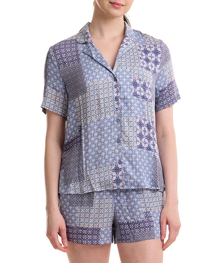 Splendid Women s 2 Pc. Printed Notched Collar Pajamas Set Macy s