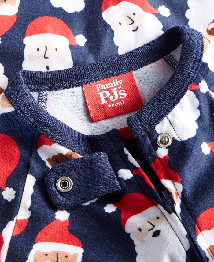 Family Pajamas Matching Baby Santa Claus OnePiece Footed Pajama