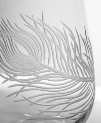 Peacock White Wine Glass 12oz - Set of 4 Glasses