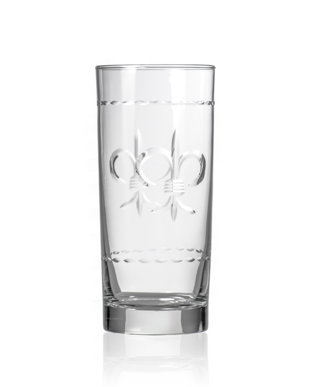 Rolf Glass Fleur De Lis Cooler Highball Glass - Set of 4 Glasses