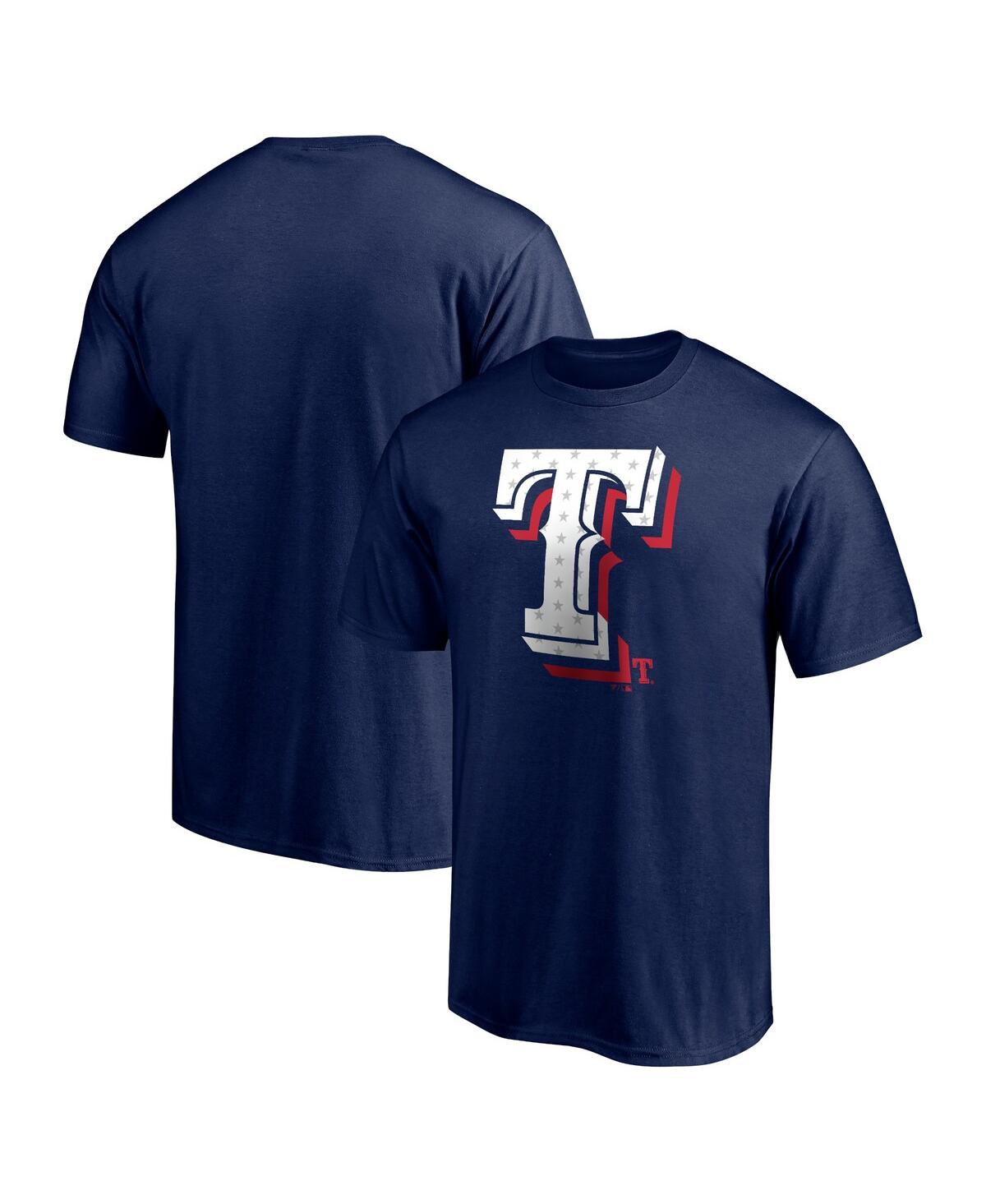 FANATICS MEN'S FANATICS NAVY TEXAS RANGERS RED WHITE AND TEAM T-SHIRT