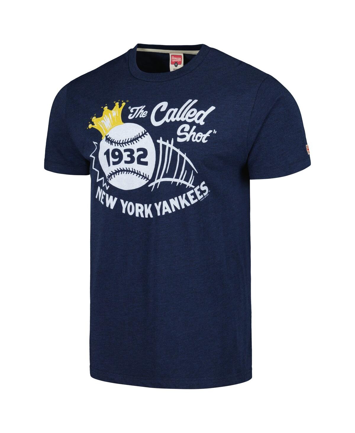 Shop Homage Men's  Navy New York Yankees Doddle Collection The Called Shot Tri-blend T-shirt