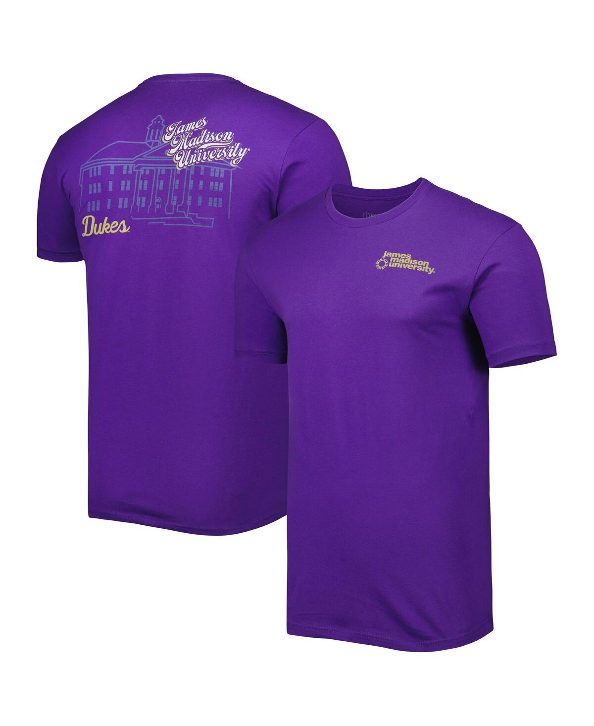 Men'sJames Madison Dukes Mascot Scenery Premium T-shirt - Purple