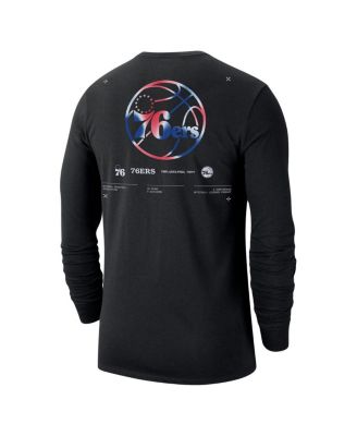 Men's Black Philadelphia 76ers Essential Air Traffic Control Long Sleeve T-shirt