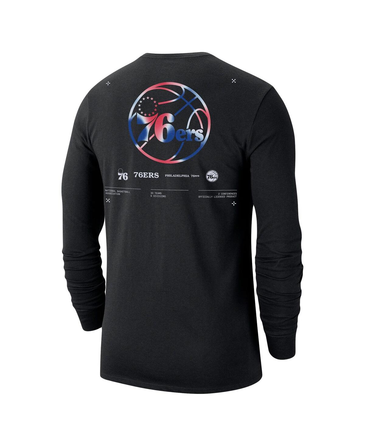 Men's NikePhiladelphia 76ers Essential Air Traffic Control Long Sleeve T-shirt - Black