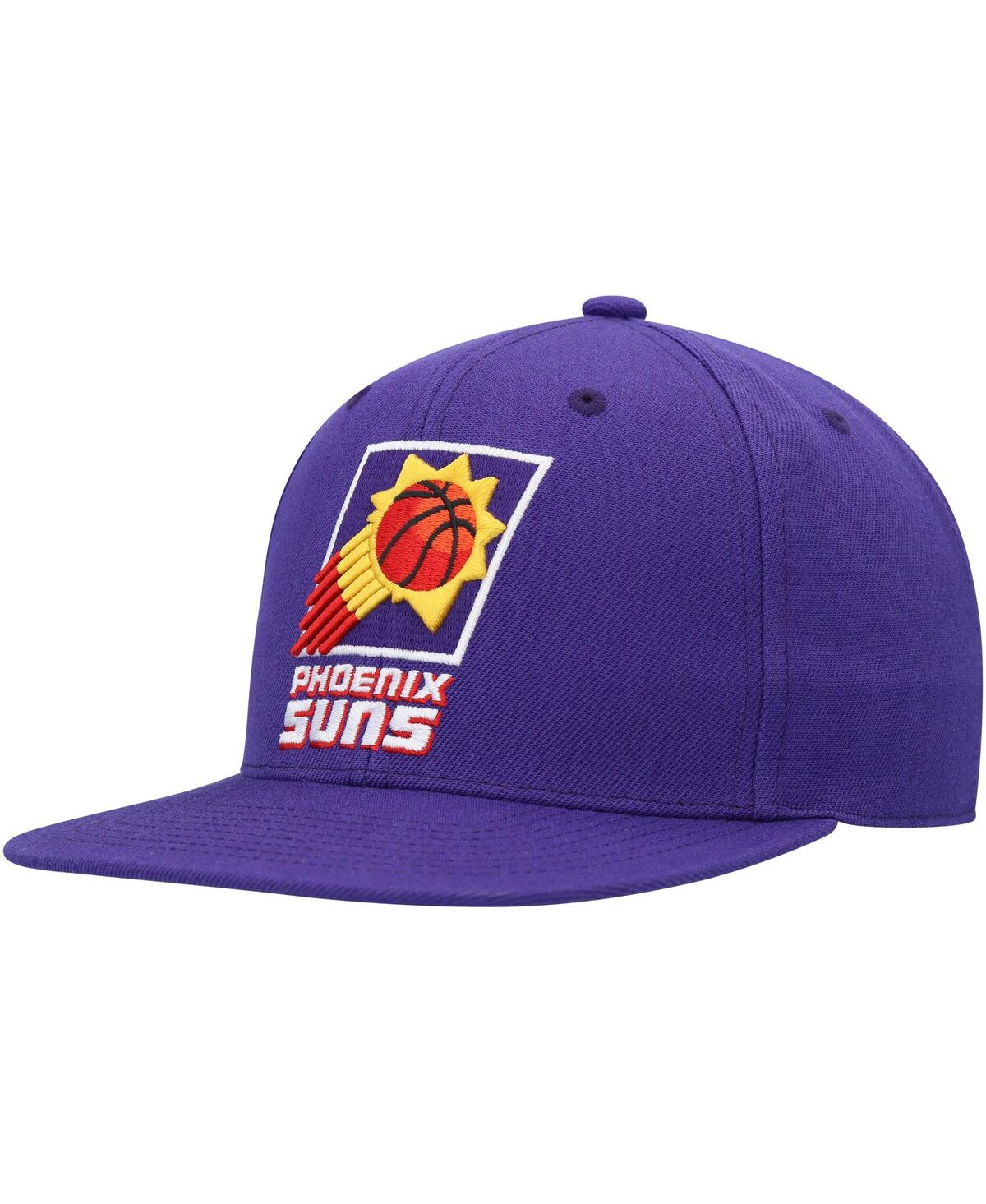 Shop Mitchell & Ness Men's  Purple Phoenix Suns Hardwood Classics Mvp Team Ground 2.0 Fitted Hat