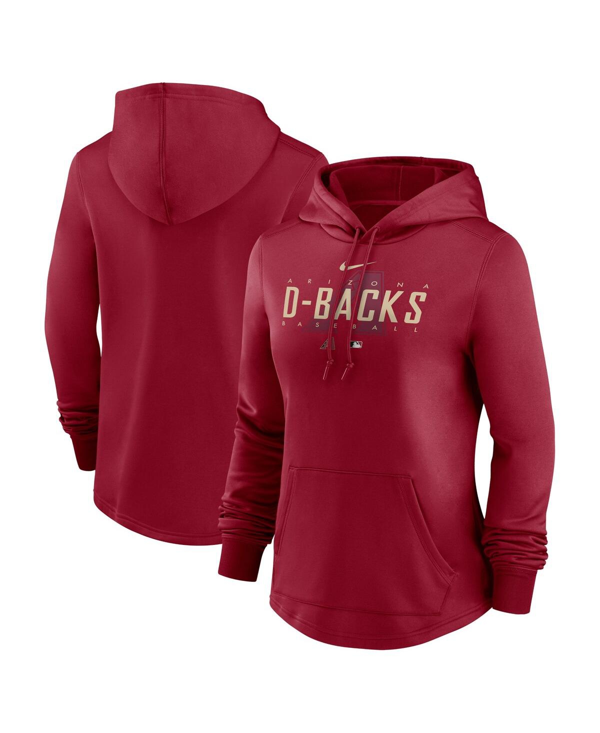 Nike Women's  Red Arizona Diamondbacks Authentic Collection Pregame Performance Pullover Hoodie In Red