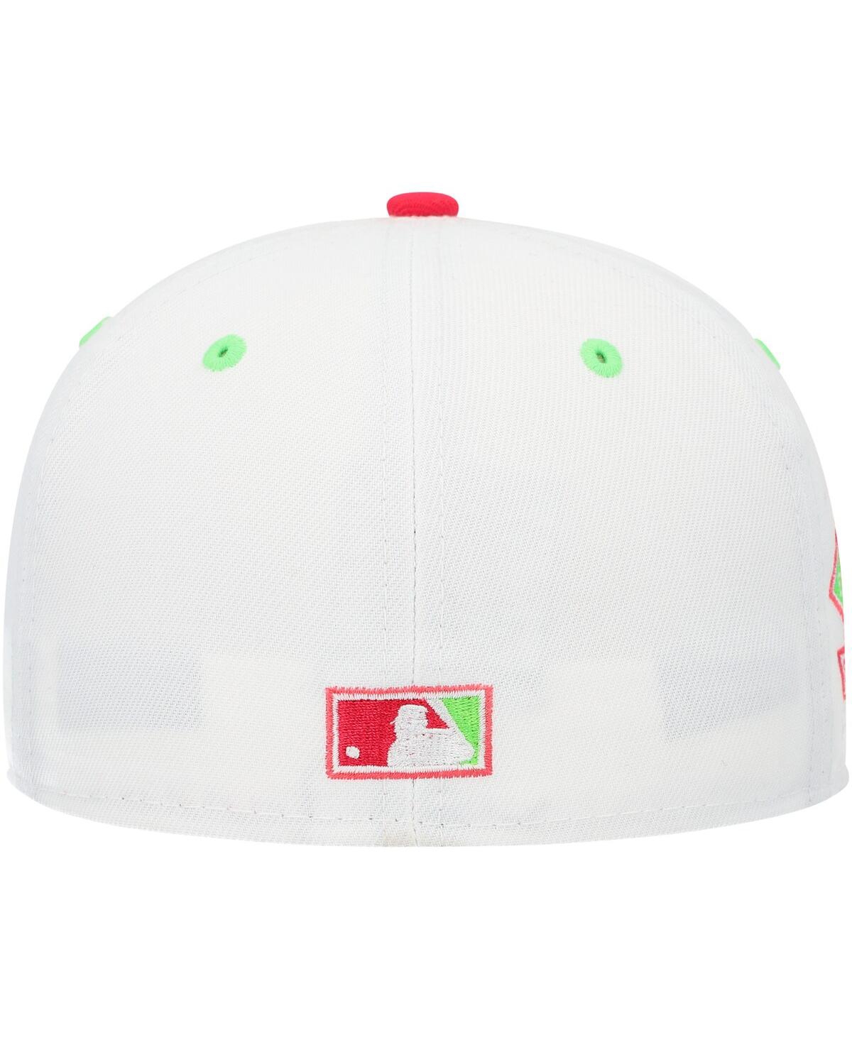 Men's New Era Coral Atlanta Braves 150th Anniversary Strawberry Lolli 59FIFTY Fitted Hat - Coral