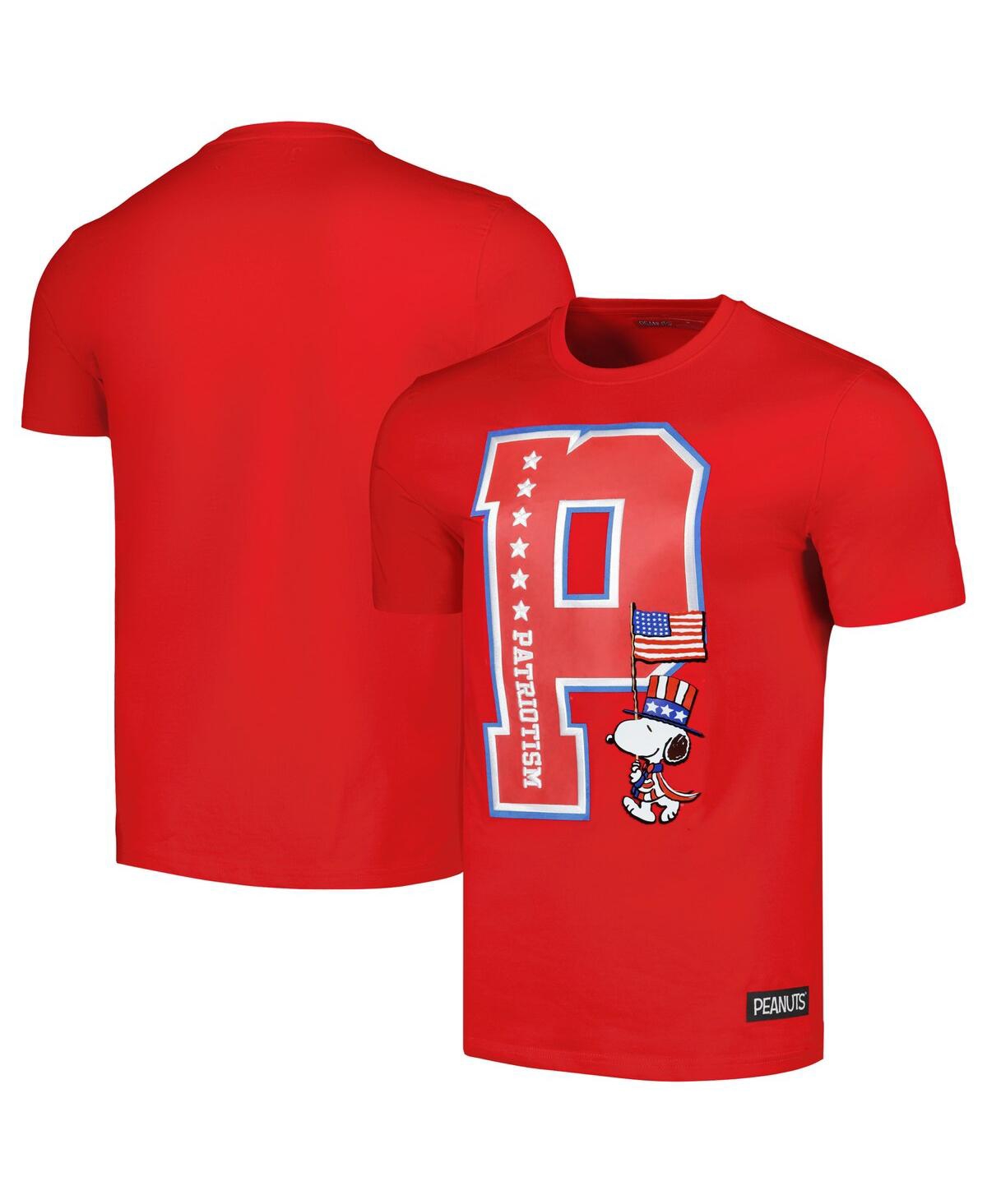 Shop Freeze Max Men's  Red Peanuts Snoopy Patriotism T-shirt