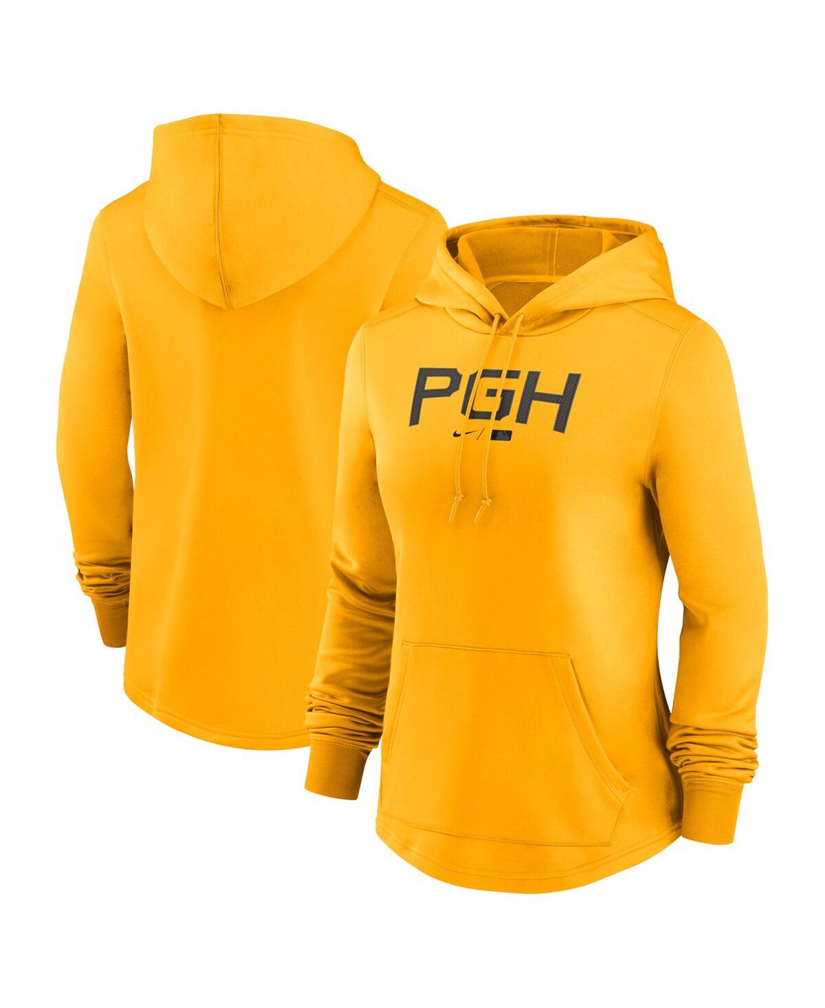 Shop Nike Women's  Gold Pittsburgh Pirates 2023 City Connect Pregame Performance Pullover Hoodie