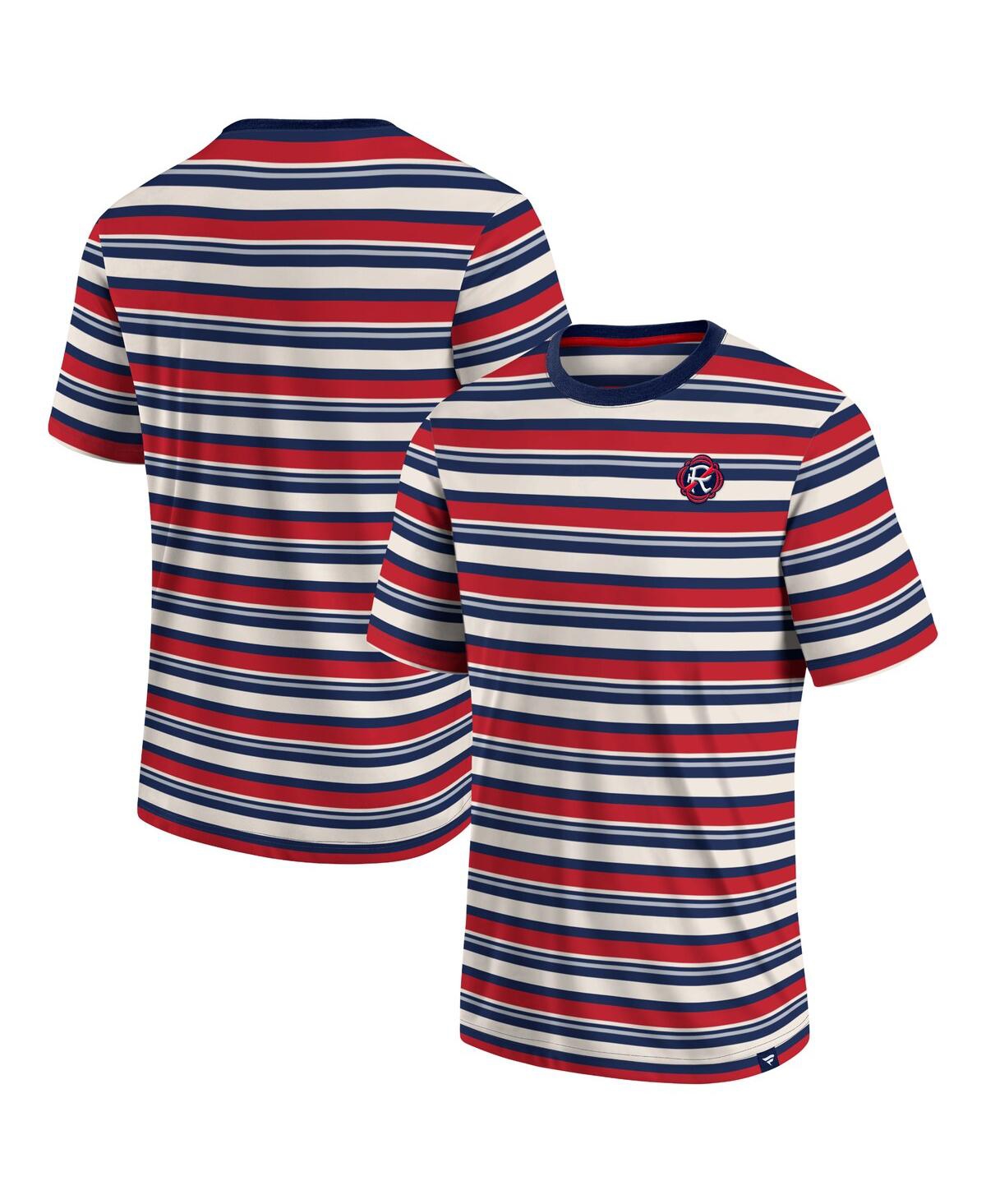 Fanatics Branded Red New England Revolution Shot Clock Stripe T-shirt In Red