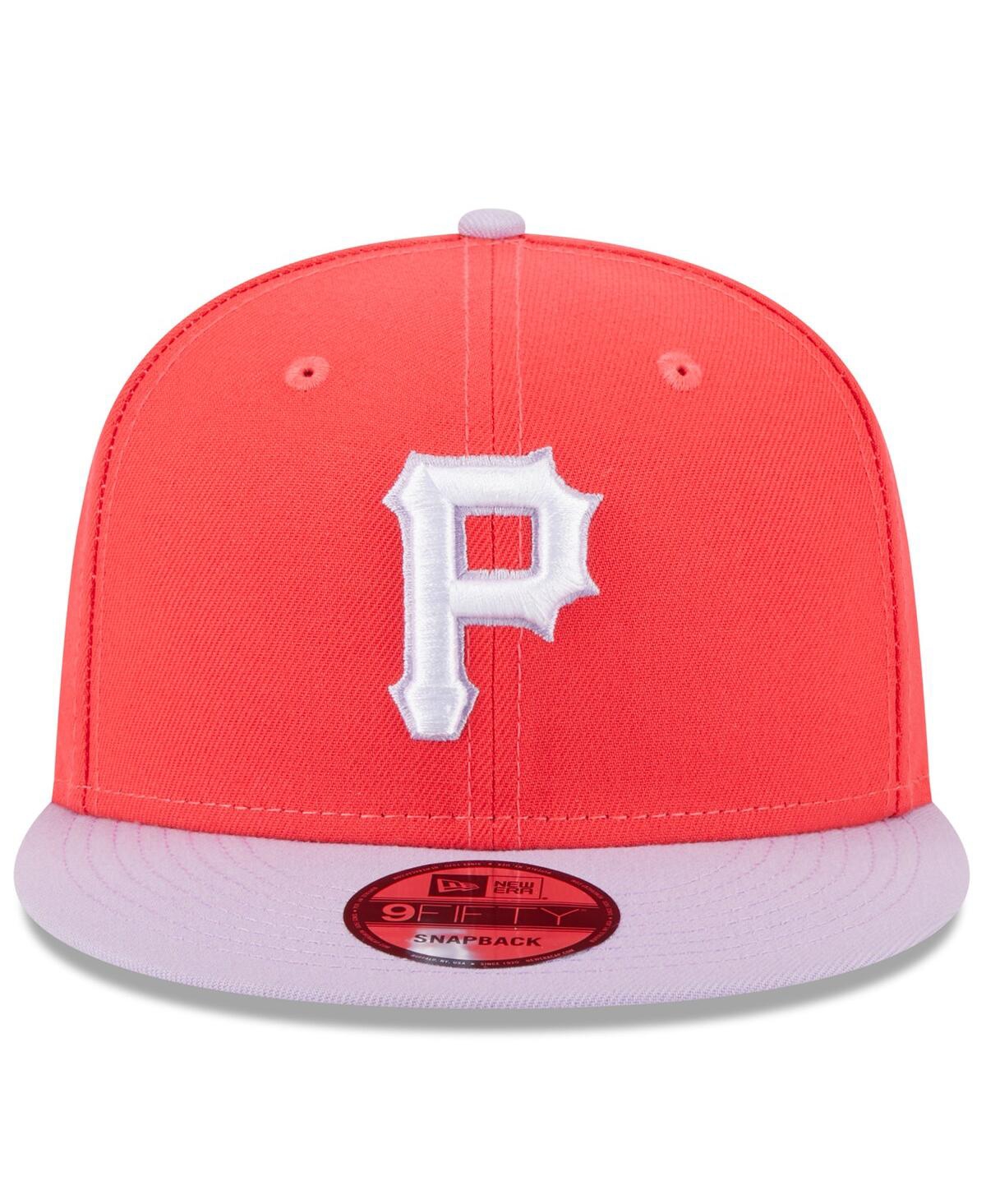 New Era Men's  Red, Purple Pittsburgh Pirates Spring Basic Two-tone 9fifty Snapback Hat In Red,purple