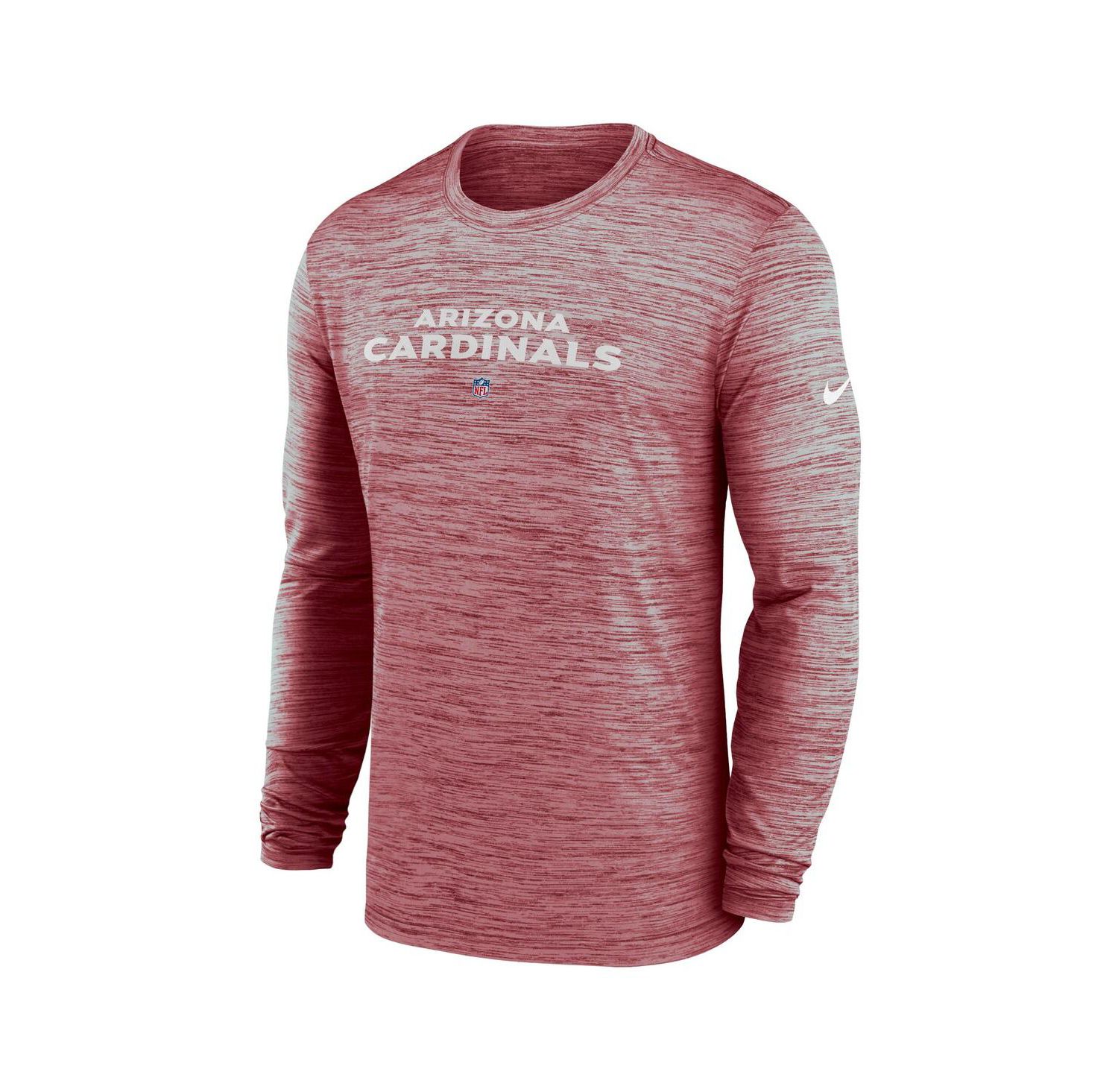 Men's Cardinal Arizona Cardinals Sideline Team Velocity Performance Long Sleeve T-shirt