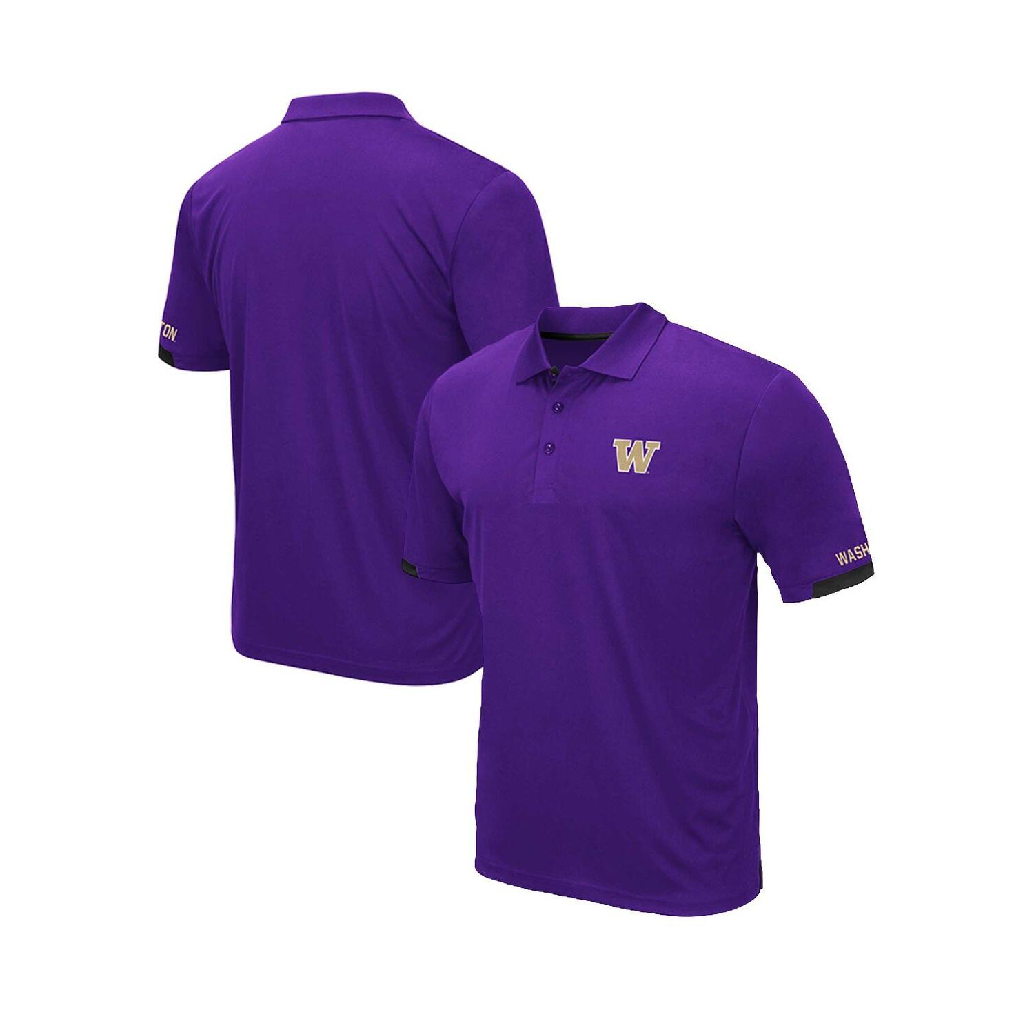 Men's Purple Washington Huskies Big and Tall Santry Polo Shirt