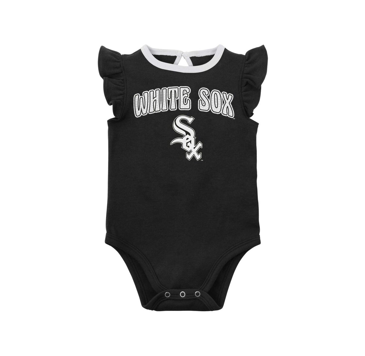 Newborn & Infant Boys and Girls Black, Heather Gray Chicago White Sox Little Fan Two-Pack Bodysuit Set