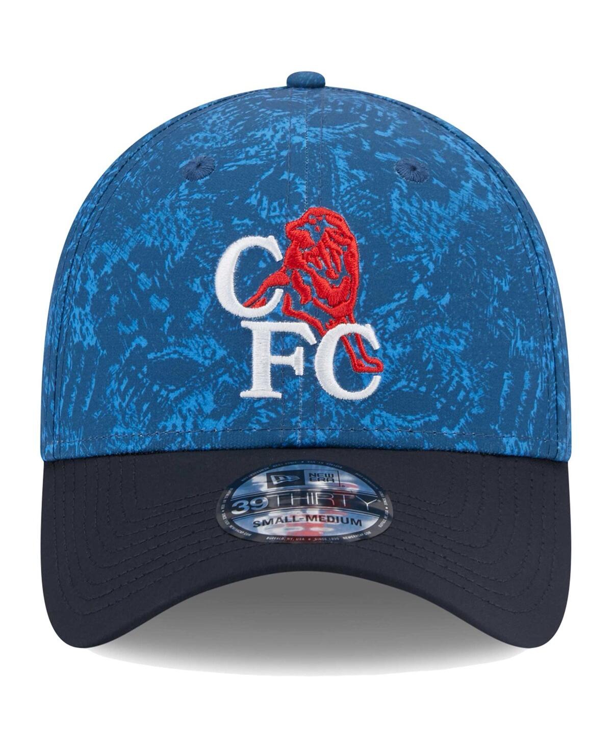 Men's New Era Navy Chelsea Retro All Over Print 39THIRTY Flex Hat - Navy