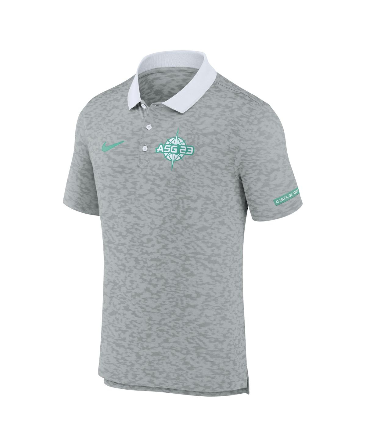 Shop Nike Men's  Gray 2023 Mlb All-star Game Fashion Polo Shirt