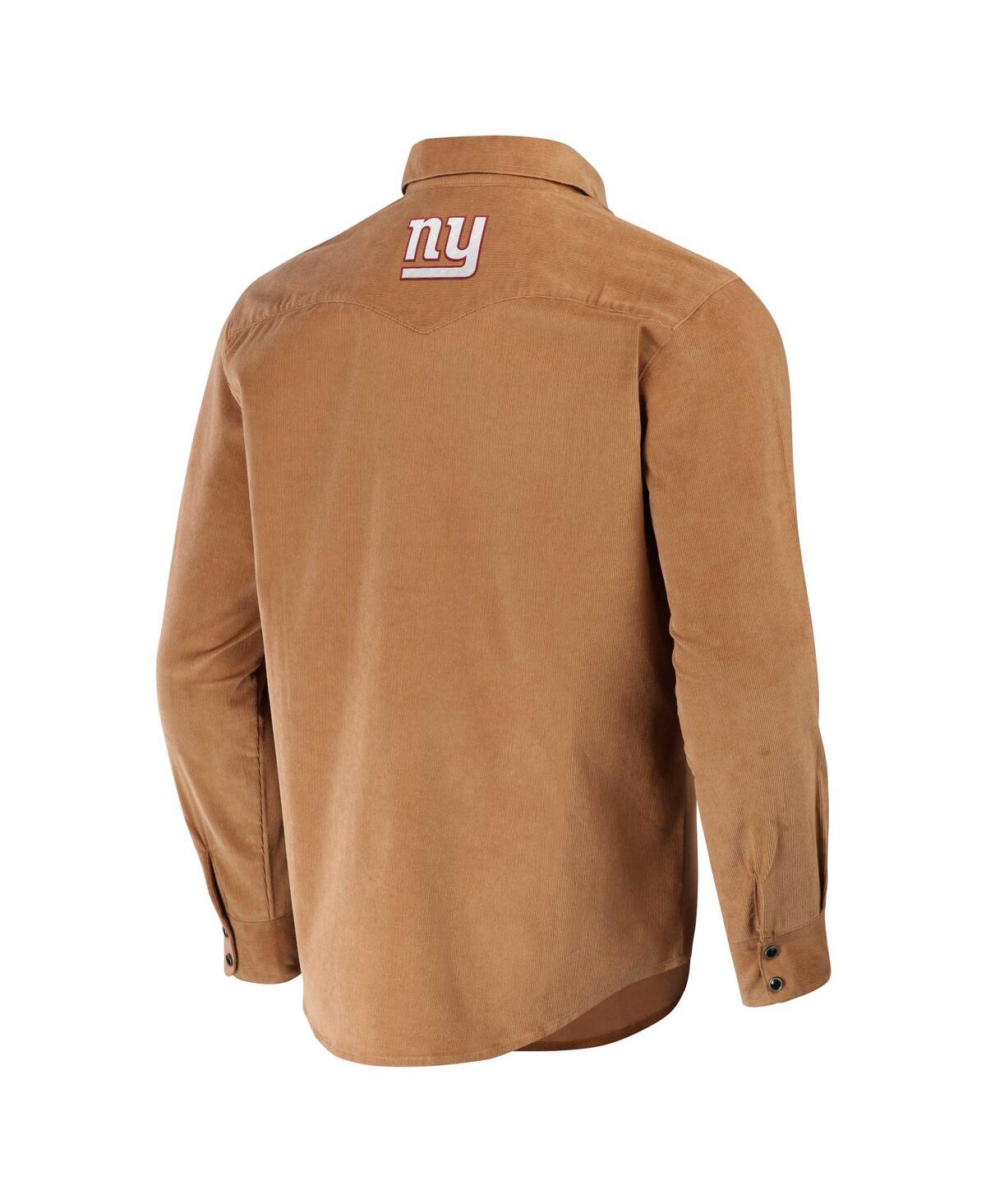 Fanatics Men's Nfl X Darius Rucker Collection By  Tan New York Giants Western Button-up Shirt In Tan
