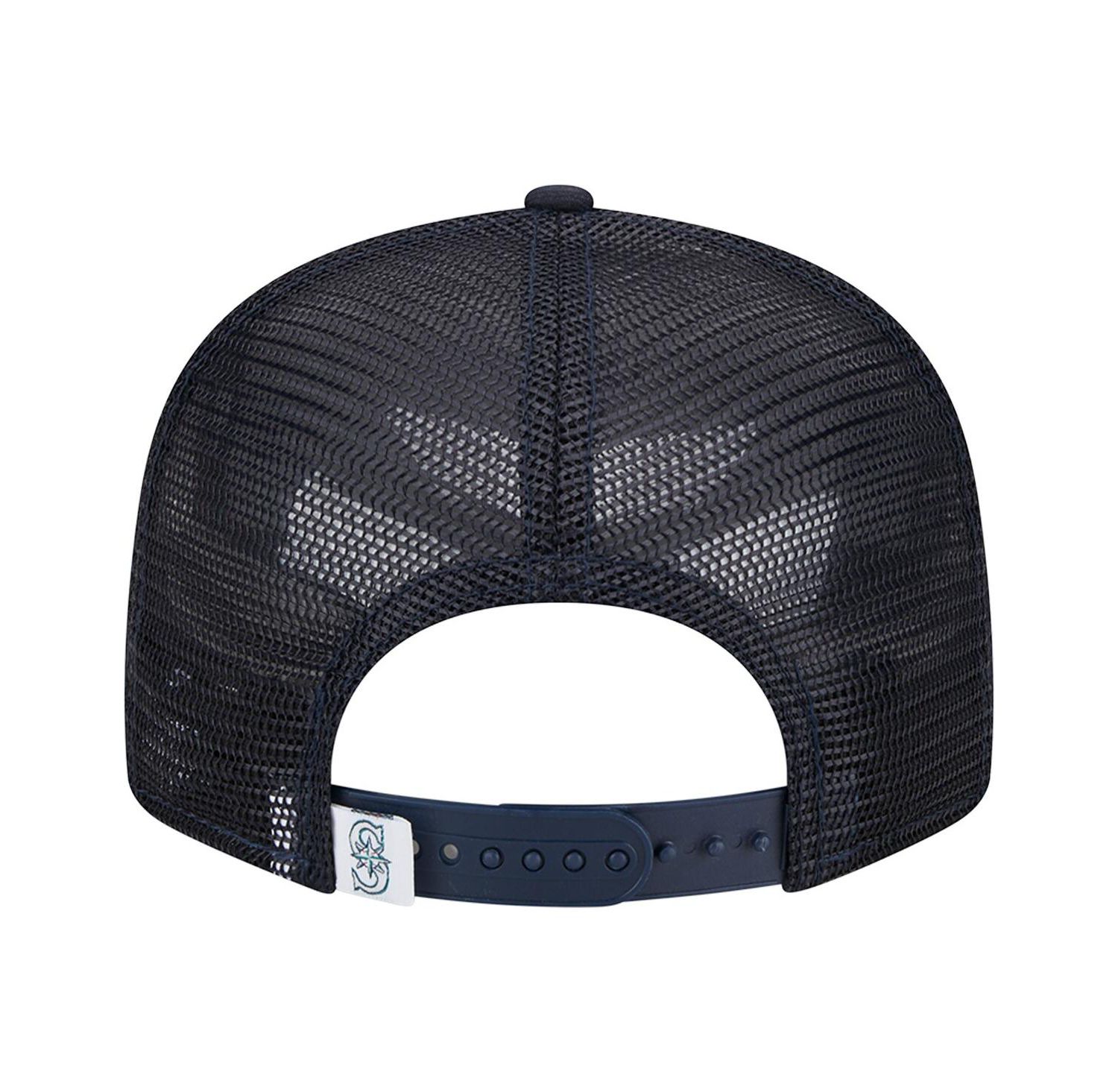Men's Navy Seattle Mariners Team Color Trucker 9FIFTY Snapback Hat