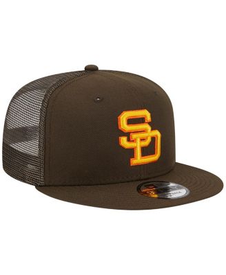 Men's Brown San Diego Padres Cooperstown Collection Team Color Trucker 9FIFTY Snapback Hat