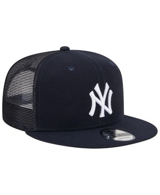 Men's Navy New York Yankees Team Color Trucker 9FIFTY Snapback Hat