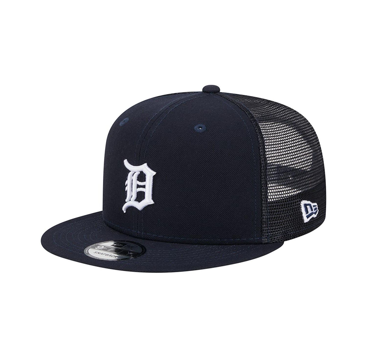 Men's Navy Detroit Tigers Team Color Trucker 9FIFTY Snapback Hat