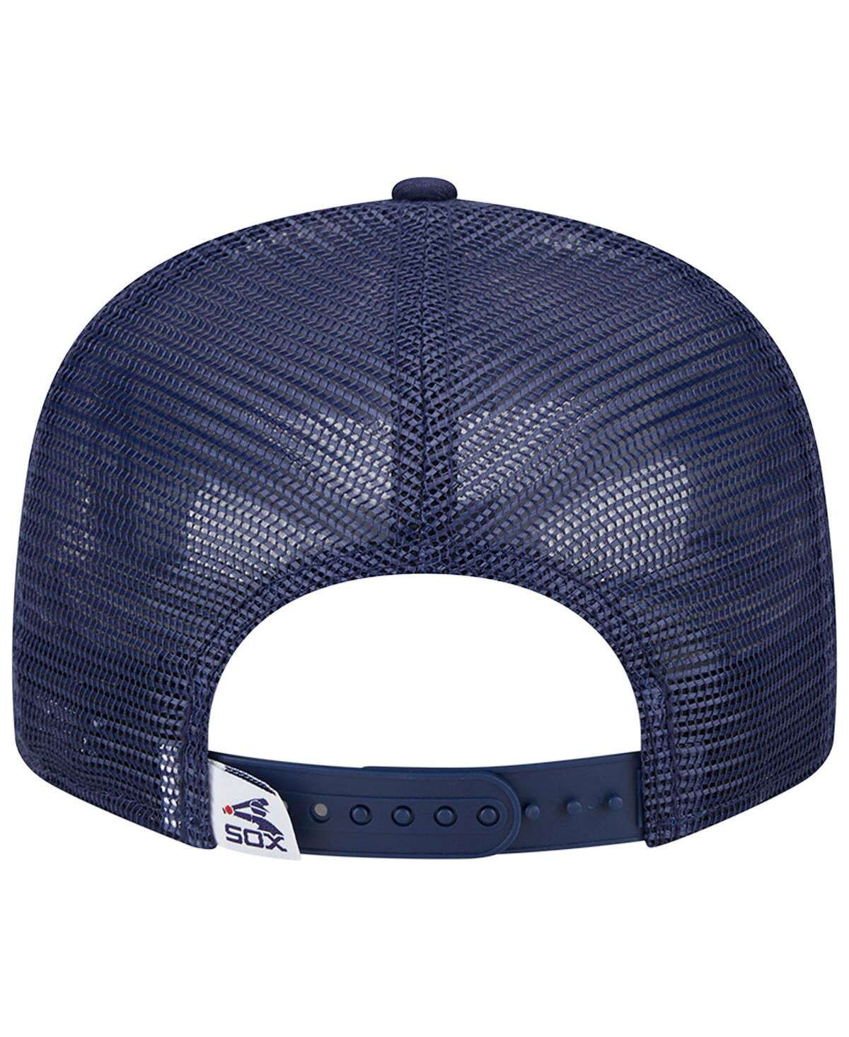 New Era Men's  Navy Chicago White Sox Cooperstown Collection Team Color Trucker 9fifty Snapback Hat In Navy