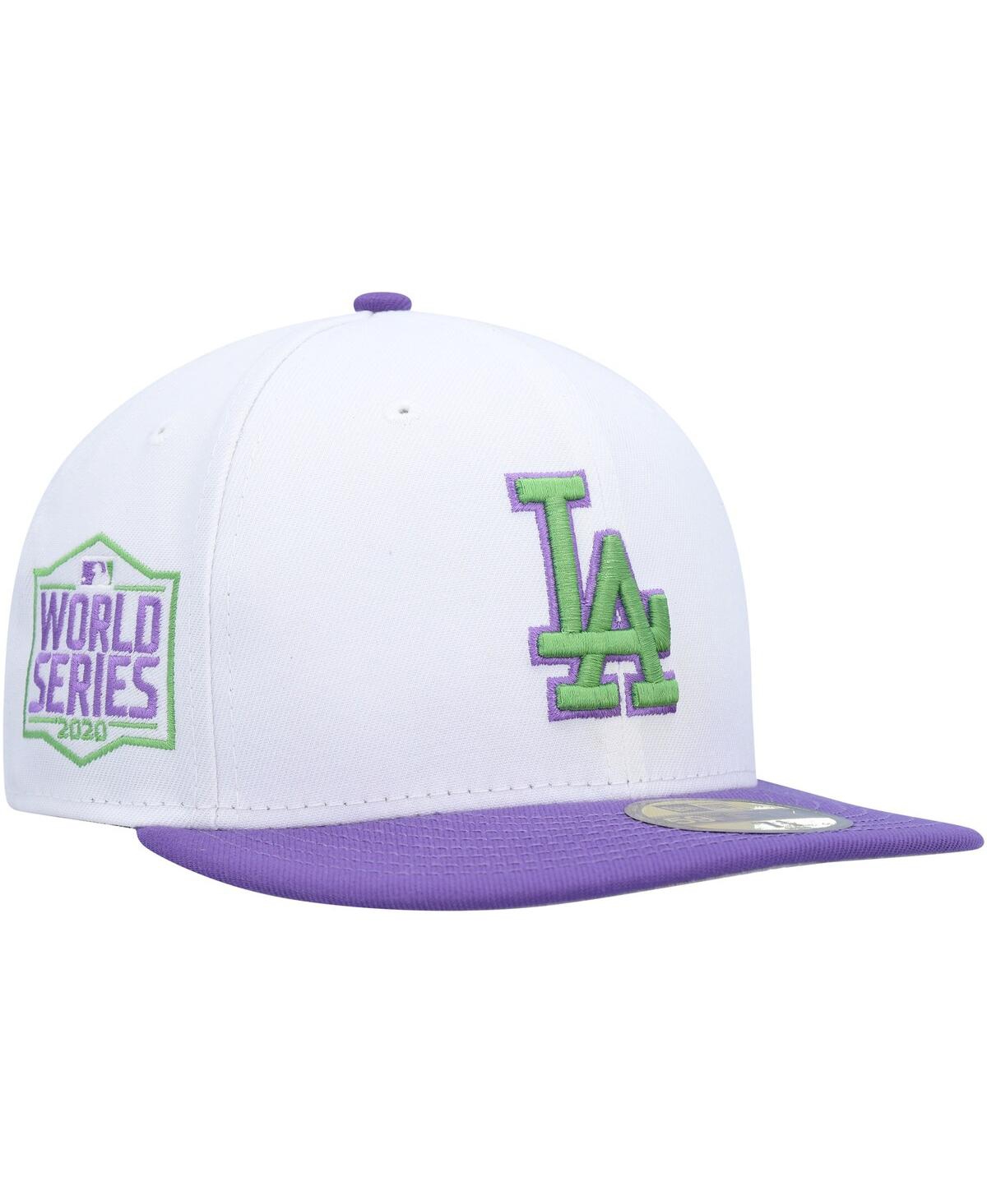 Men's New EraLos Angeles Dodgers 2020 World Series Side Patch 59FIFTY Fitted Hat - White