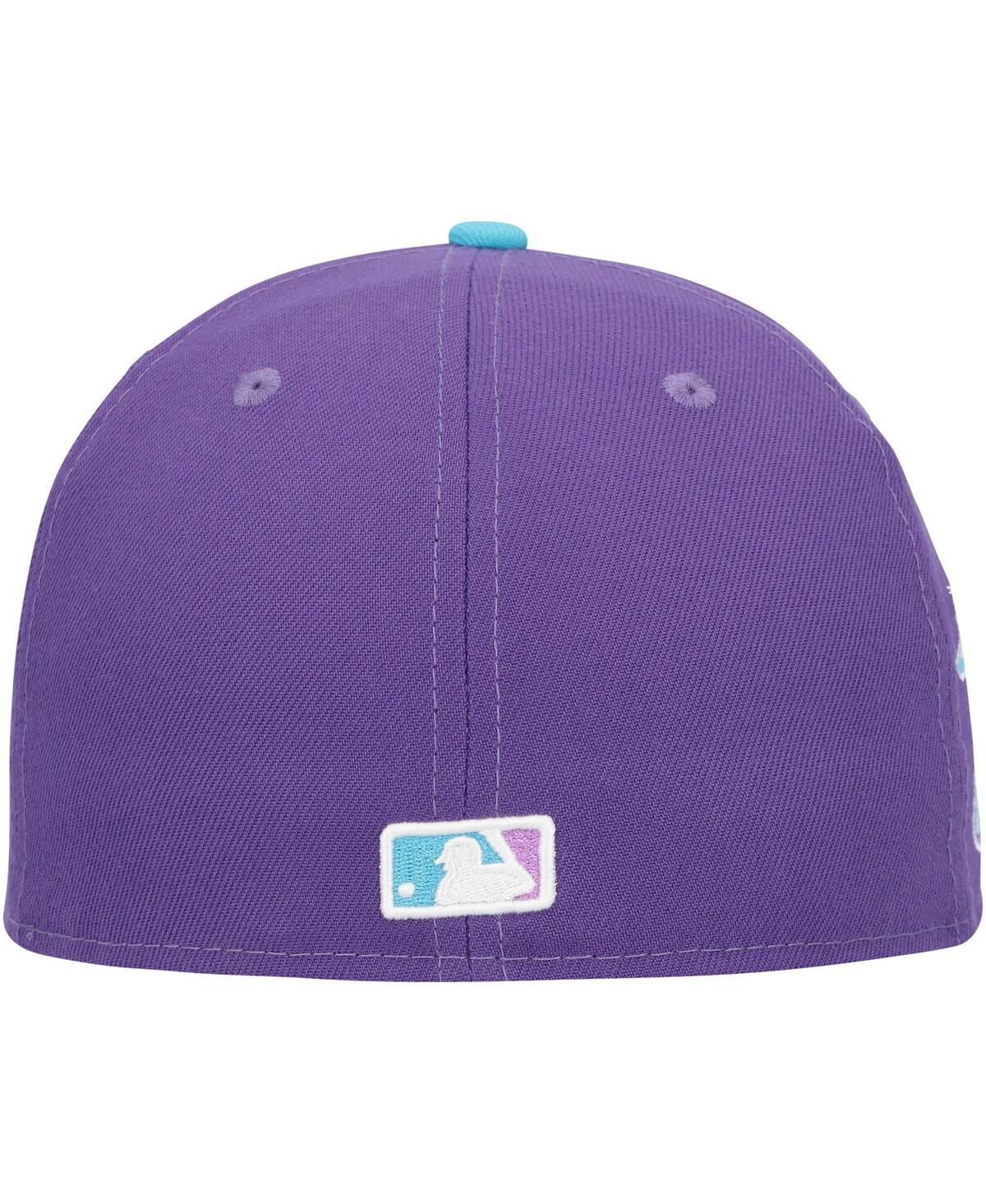 Shop New Era Men's  Purple Atlanta Braves Vice 59fifty Fitted Hat