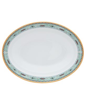 Serene Garden Oval Vegetable Bowl, 9.75", 46 oz