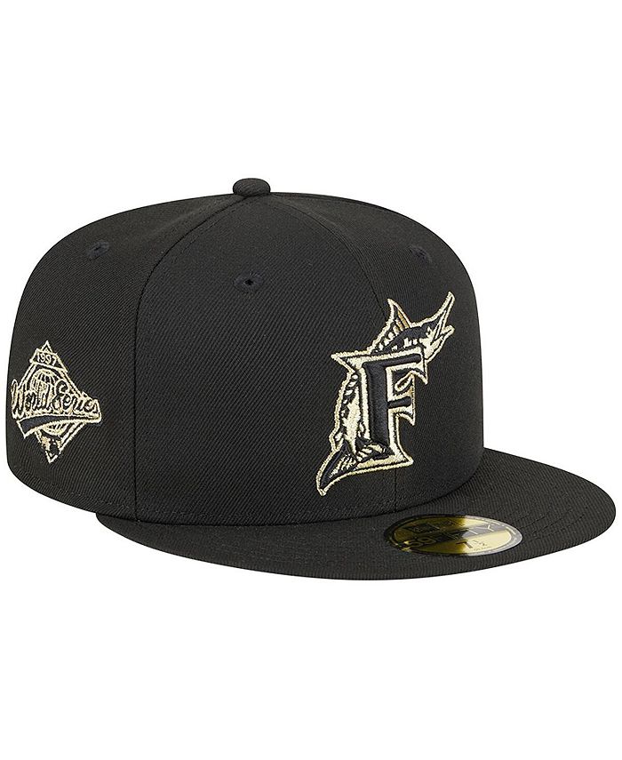 New Era 59Fifty Florida Marlins Cooperstown Fitted Hat Black