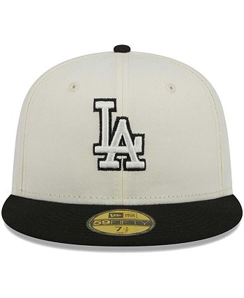 New Era Men's Stone, Black Los Angeles Dodgers Chrome 59FIFTY Fitted ...
