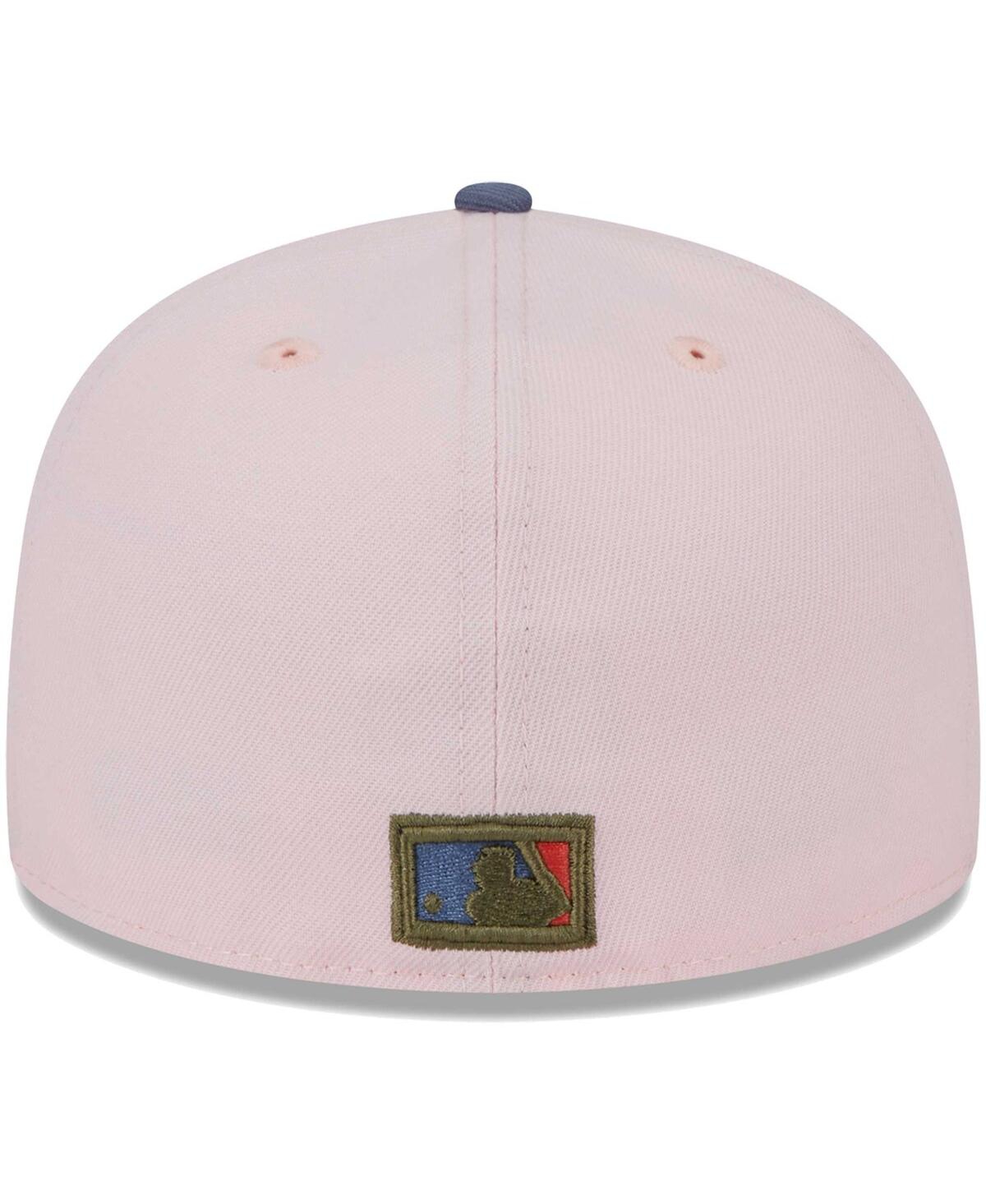 Men's New Era Blue Florida Marlins Cooperstown Collection Olive Undervisor 59FIFTY Fitted Hat - Blue