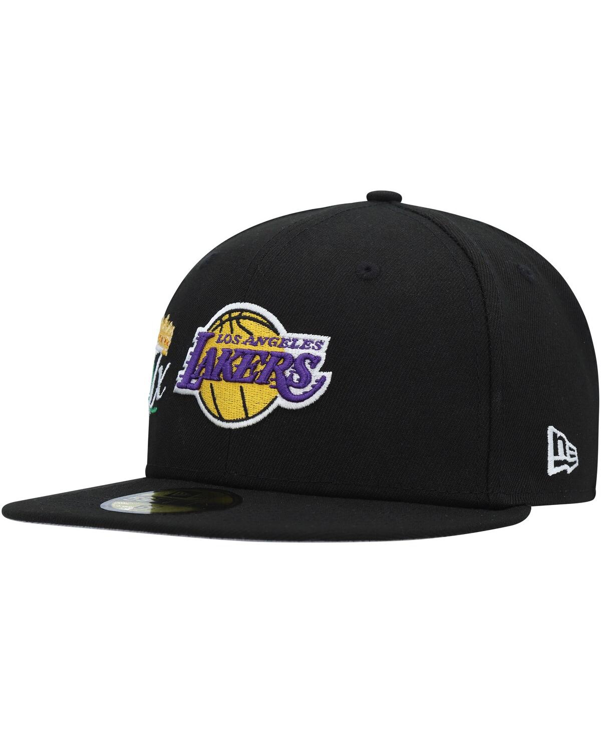 Men's New EraLos Angeles Lakers Crown Champs 59FIFTY Fitted Hat - Black