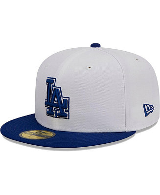 New Era Men's White, Royal Los Angeles Dodgers Optic 59FIFTY Fitted Hat ...
