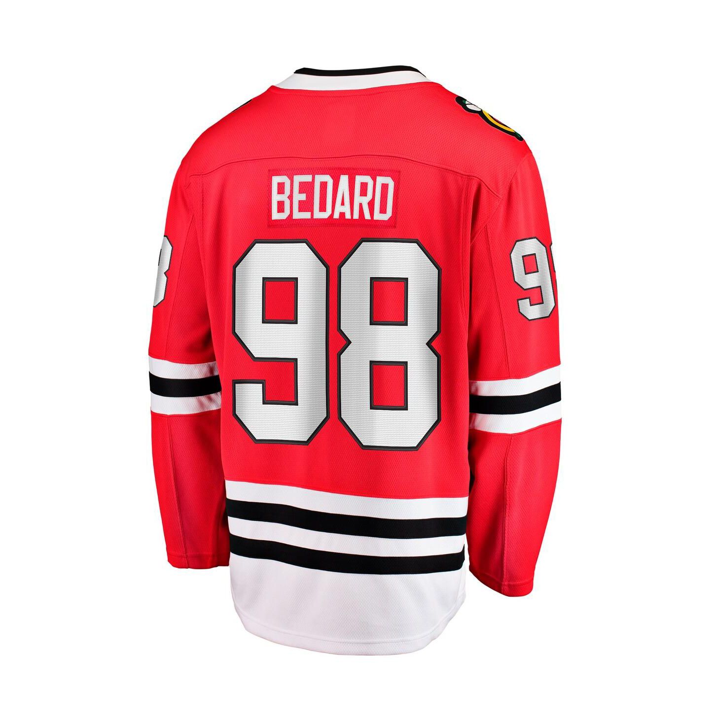 Мужской топ Fanatics Connor Bedard Red Chicago Blackhawks Home Breakaway Player Jersey — фото 3