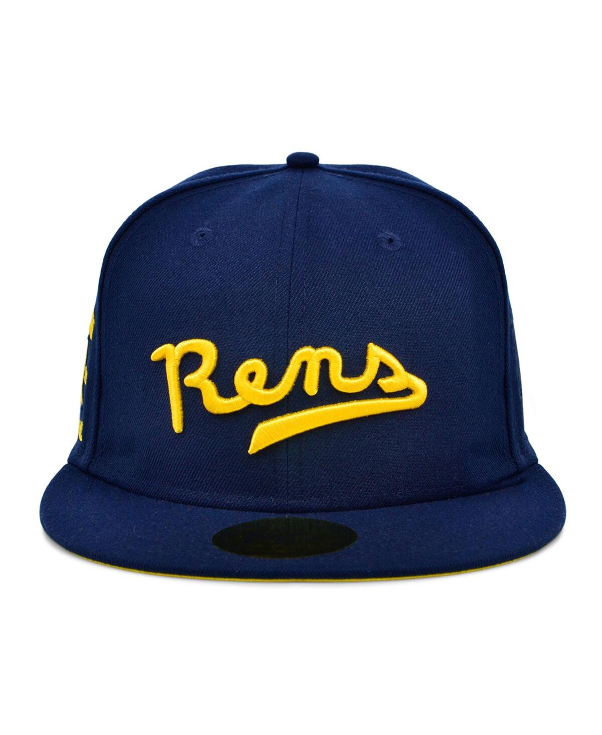 Shop Physical Culture Men's  Navy New York Rens Black Fives Fitted Hat