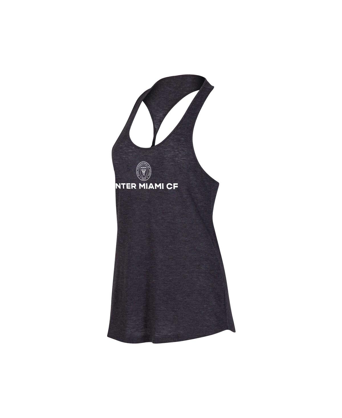 Women's Concepts Sport Heather Charcoal Inter Miami Cf Radiant Twist Back Scoop Neck Tank Top - Heather Charcoal